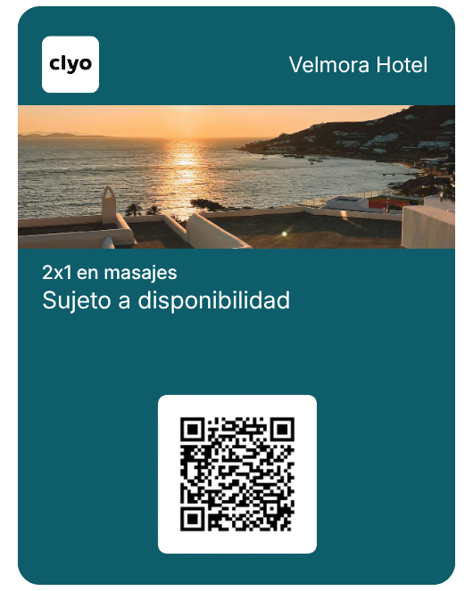 Pase de Velmora Hotel en el wallet